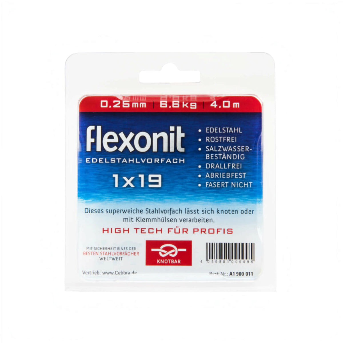 Flexonit Stahlvorfach 1x19 4 Meter